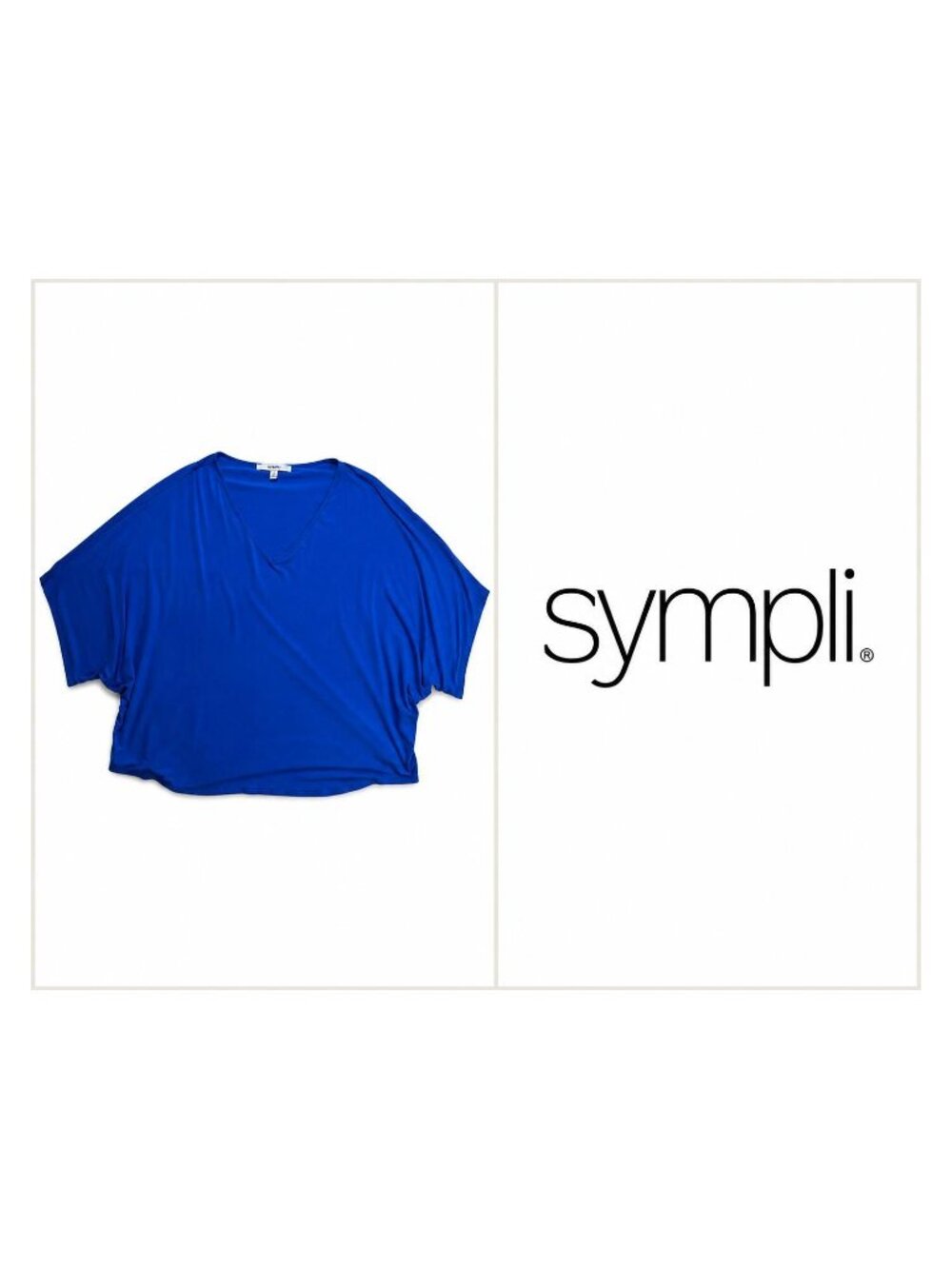 Sympli Made in Canada Cobalt Dolman Sleeve Top - Large